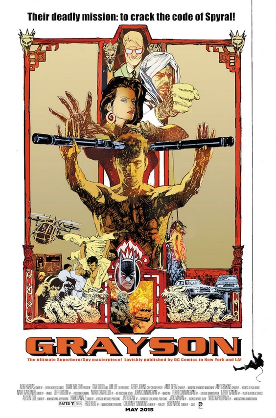 Grayson # 8 ispirato Enter The Dragon, con copertina di Bill Sienkiewicz