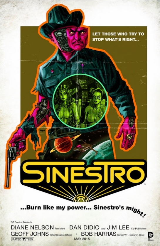 Sinestro # 11 ispirata Westworld, con copertina di Dave Johnson.