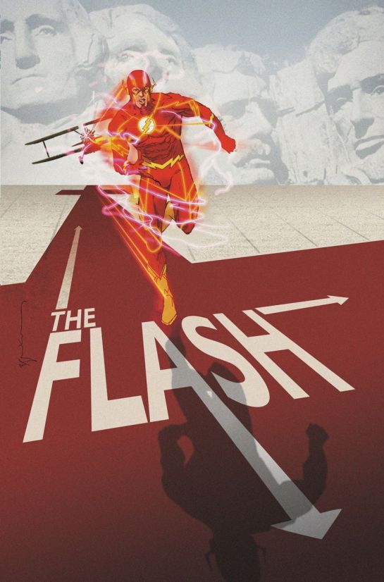 FLASH #40 inspired by NORTH BY NORTHWEST, with cover art by Bill Sienkiewicz.